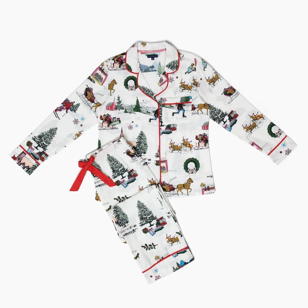 Katie Kime Holiday Toile pajama set - Picture 2 of 4